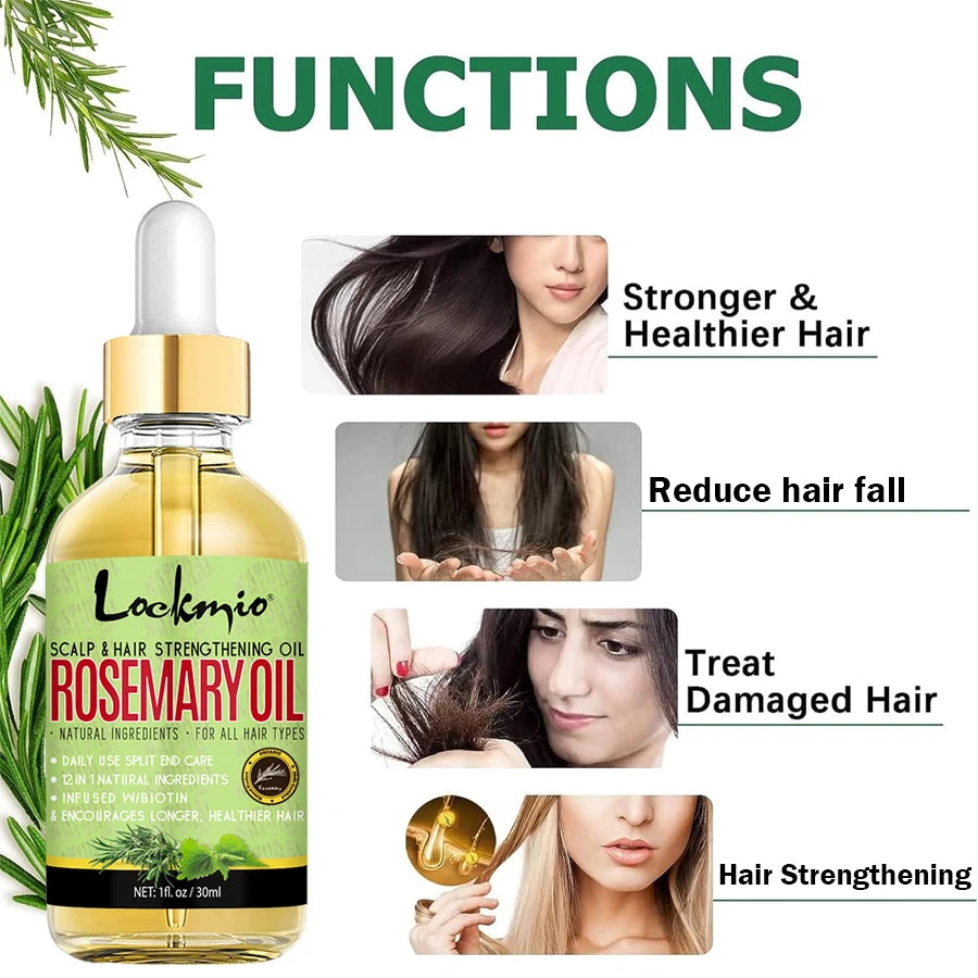 30ml Rosemary Oil For Hair and Dry Scalp Nourishing Treatment For Split Ends Hair Essential Oils