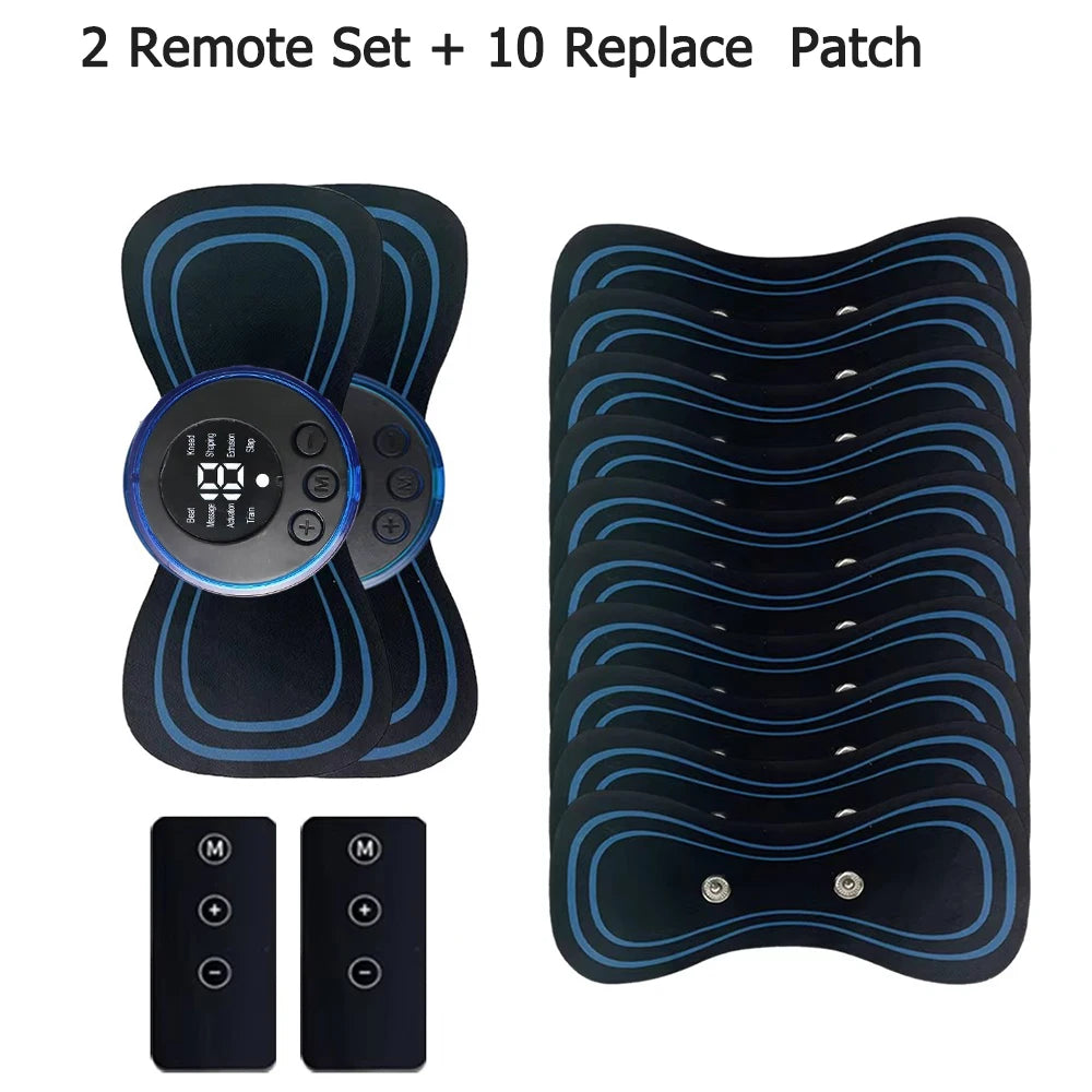 Neck Massager LCD Display EMS Electric Cervical Massage Patch Low-Frequency Pulse Muscle Stimulation Pad For Relaxation