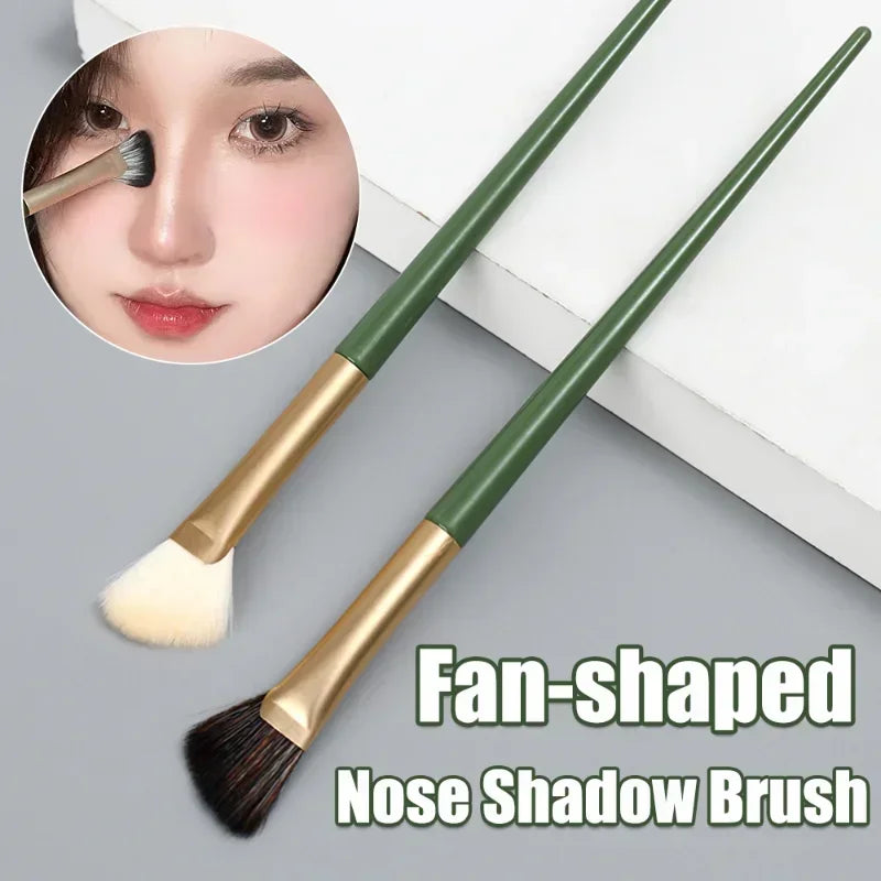 New Half Fan-shaped Nose Shadow Brush Soft Angled Flat Head Noses Contour Smudge Makeup Brushes Highlighter Blush Cosmetics Tool