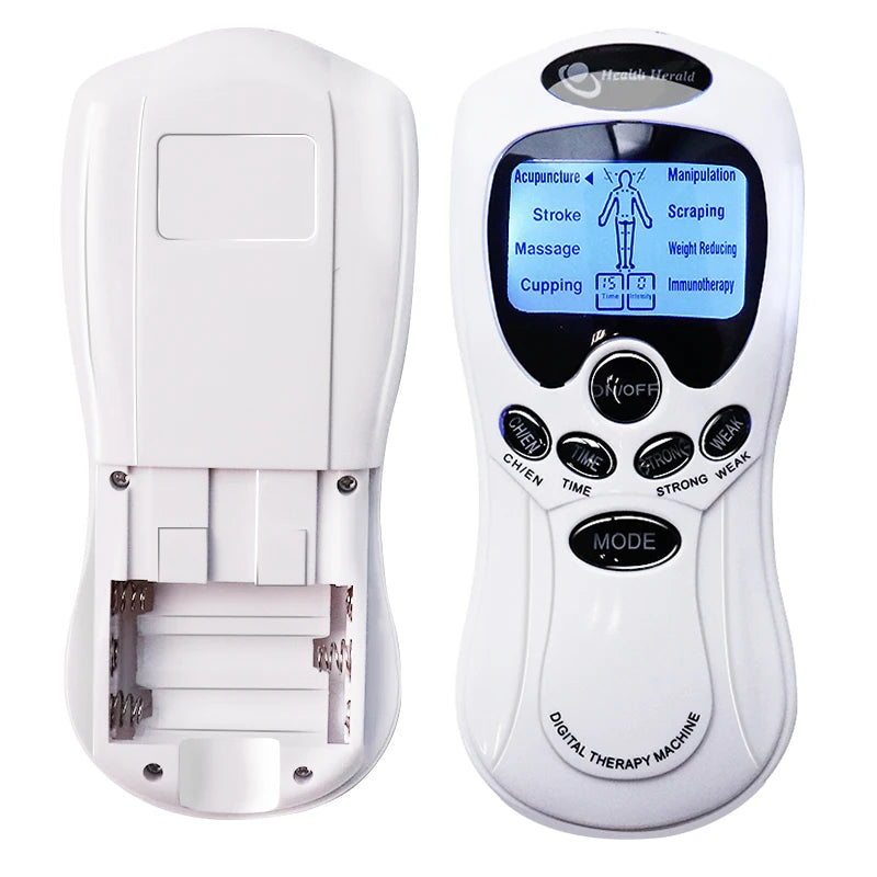 Electric 8 Modes Digital Therapy Muscle Stimulator Physiotherapy Microcurrent Low Frequency TENS Pulse Body Massager