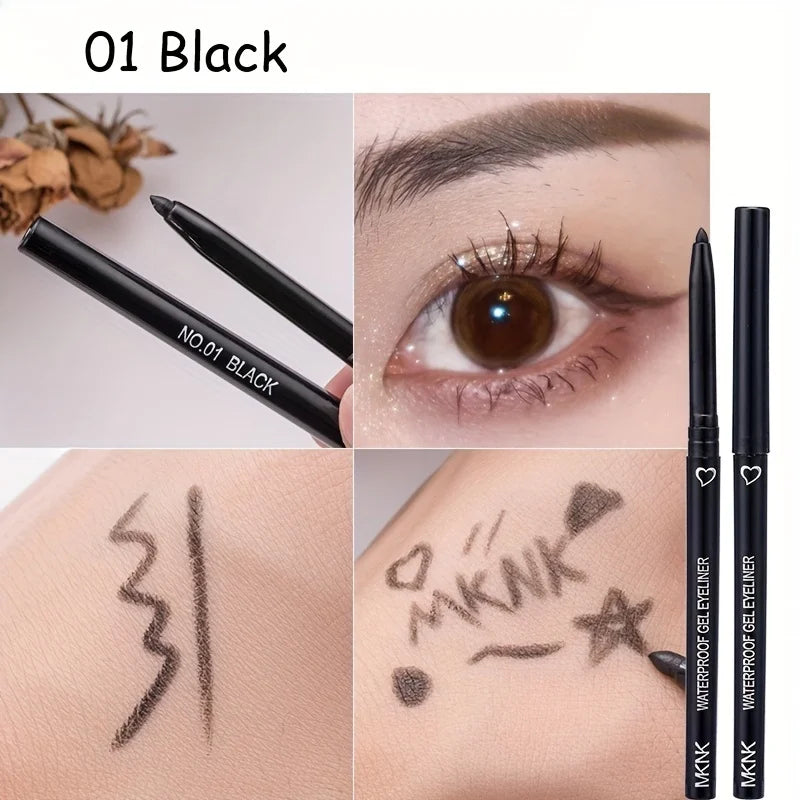 5 Colors Eyeliner Pencil Waterproof Long-lasting Blue Black Brown Easy Wearing Eyeliner Pen