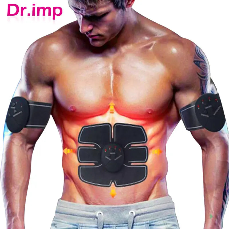 Unisex EMS Wireless Muscle Stimulator Trainer Smart Fitness Abdominal Trainning Electric Weight Loss Stickers Body Slimming Belt