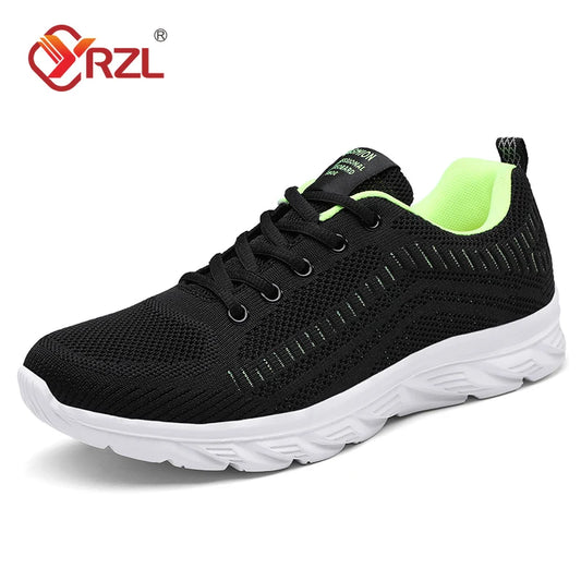 YRZL Men Running Shoes Sneakers Fashion Lightweight Trainers Breathable Walking Shoes Comfortable Athletic Sport Shoes for Men