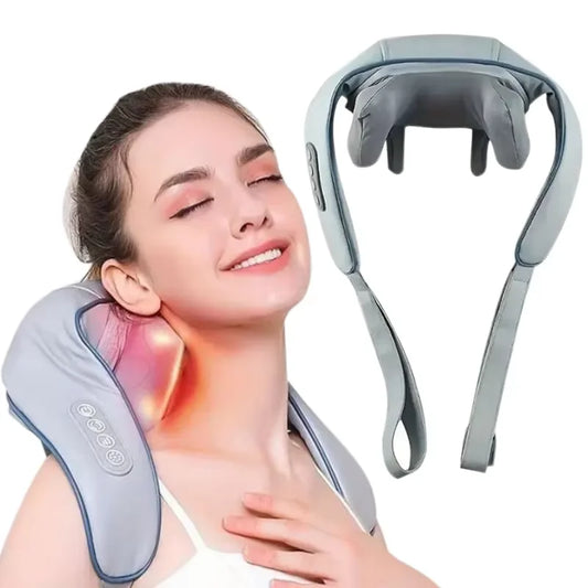 New Portable Mini Relaxer Dredge Kneading Smart Electric Wrap Heated Trapezius Muscle Neck Multifunctional Shiatsu Massage Shawl