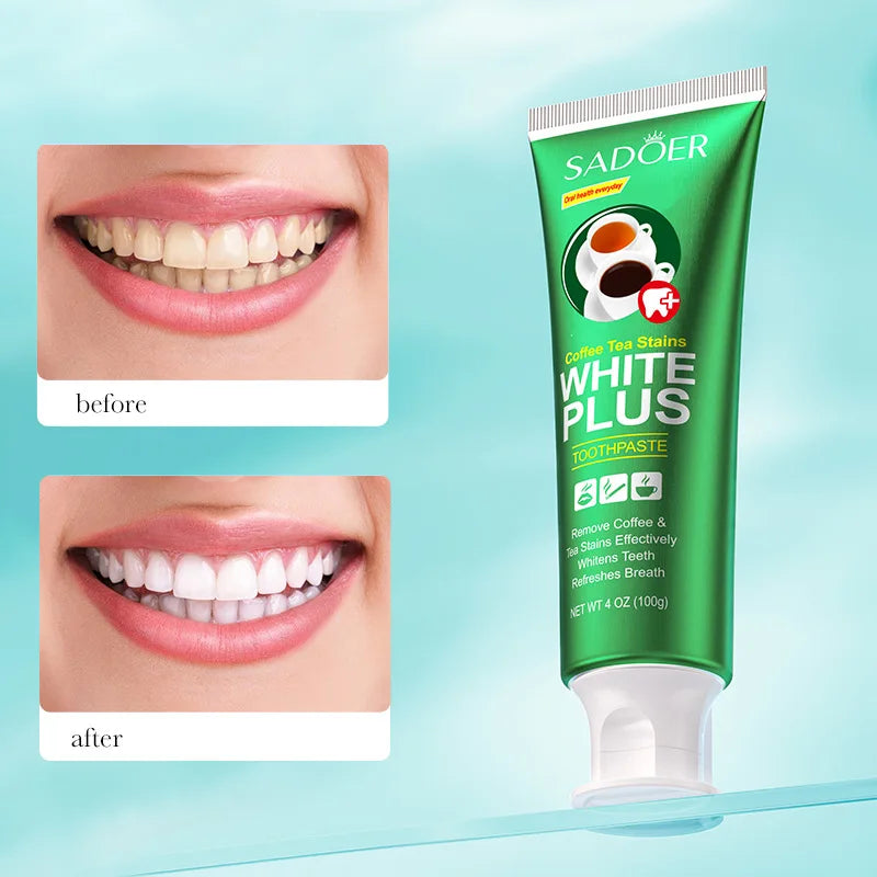 SADOER Toothpaste Removal Coffee and Tea Stain Oral Care Deep Cleaning Teeth Solidifying Gum Care Toothpaste