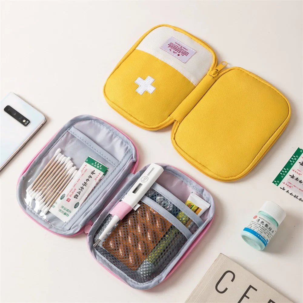 1 PC Portable Medical Kit Medicine Storage and Dispenser Bag Travel Outdoor Pill Box Storage First Aid Kit