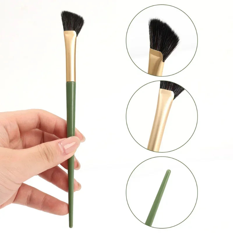 New Half Fan-shaped Nose Shadow Brush Soft Angled Flat Head Noses Contour Smudge Makeup Brushes Highlighter Blush Cosmetics Tool