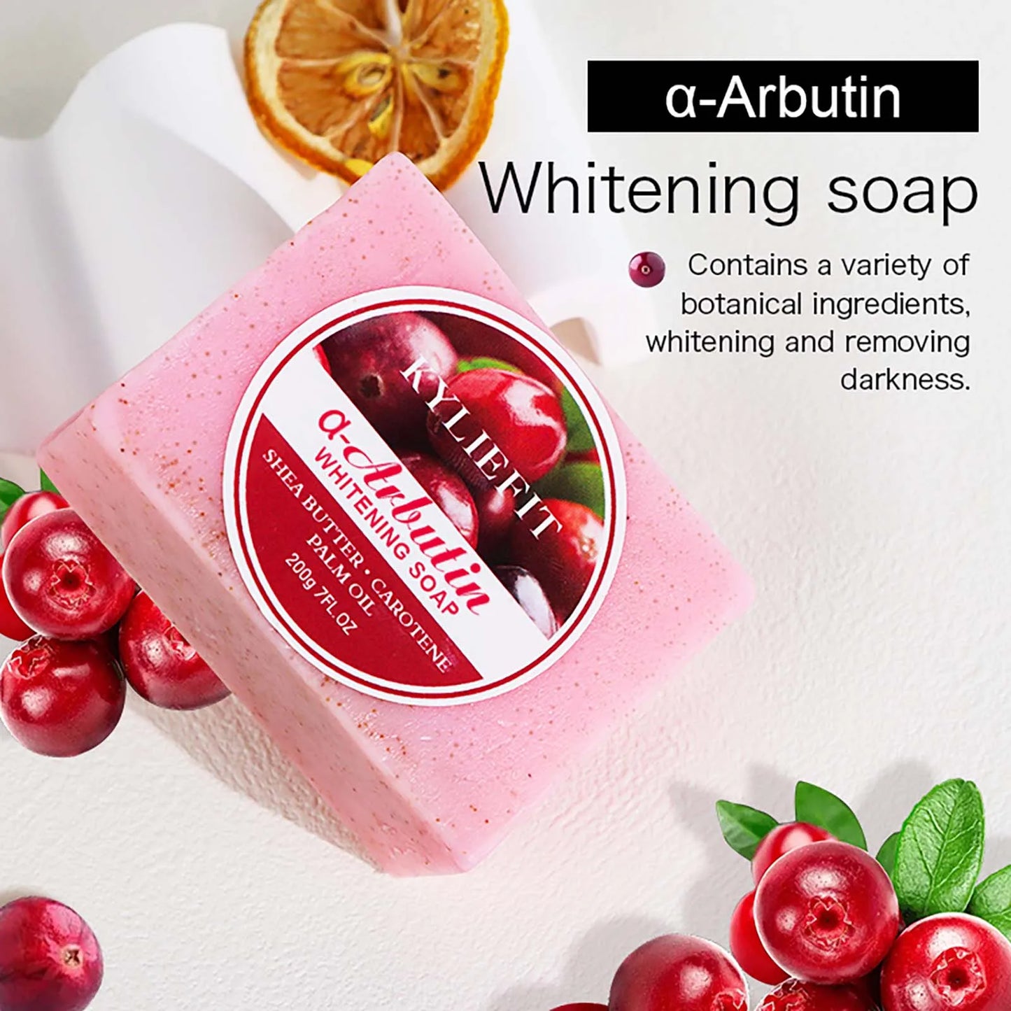 Brightening Soap Bar For Face And Body, Clean Skin  With Shea Butter, Carotene, Palm Oil, Arbutin, Oil Control, Soft Skin