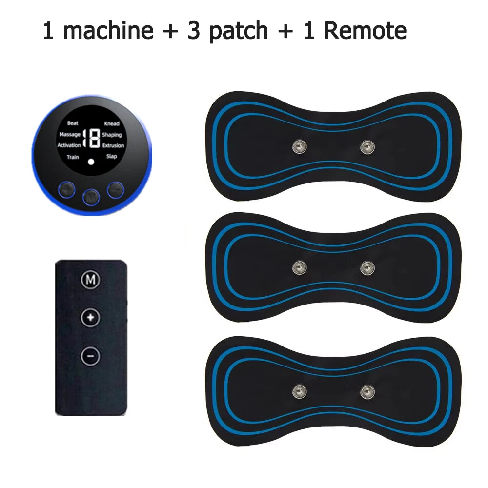 Neck Massager LCD Display EMS Electric Cervical Massage Patch Low-Frequency Pulse Muscle Stimulation Pad For Relaxation