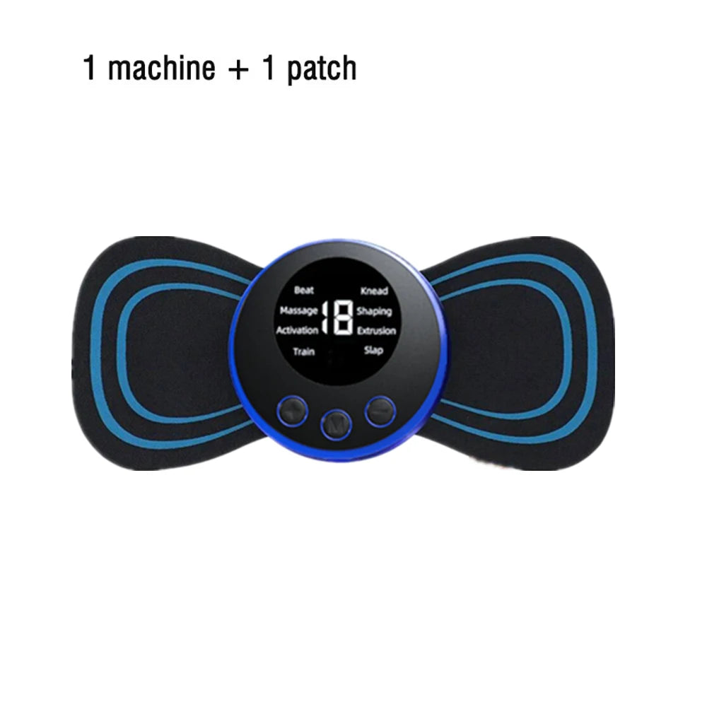 Neck Massager LCD Display EMS Electric Cervical Massage Patch Low-Frequency Pulse Muscle Stimulation Pad For Relaxation