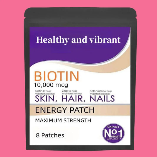 Biotin 10000mcg Patches 8 Week Supply - Strength |||| Hair, Skin, And Nails Supplement |||| Non-gmo