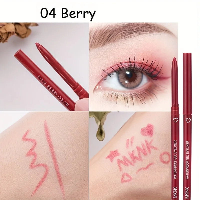 5 Colors Eyeliner Pencil Waterproof Long-lasting Blue Black Brown Easy Wearing Eyeliner Pen