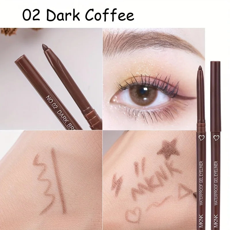 5 Colors Eyeliner Pencil Waterproof Long-lasting Blue Black Brown Easy Wearing Eyeliner Pen