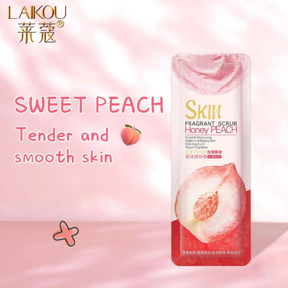 15pcs LAIKOU Peach Facial Scrub Exfoliating cream Moisturizing Oil Control Treatment Acne Remove Blackhead Face Care Skin Care