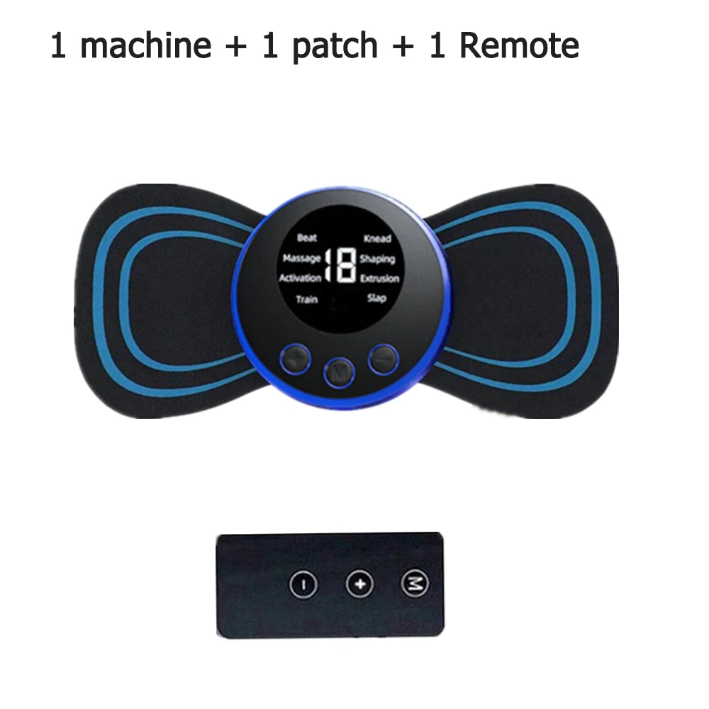 Neck Massager LCD Display EMS Electric Cervical Massage Patch Low-Frequency Pulse Muscle Stimulation Pad For Relaxation