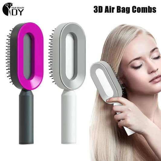 Massage Comb Hair Brush Self Cleaning Hair Brush for Women One-Key Quick Hair Comb 3D Air Cushion Hair Styling Tools Airbag Comb