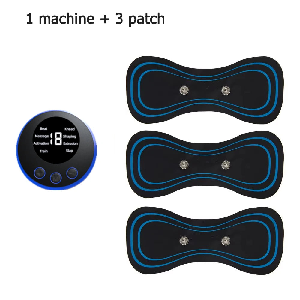 Neck Massager LCD Display EMS Electric Cervical Massage Patch Low-Frequency Pulse Muscle Stimulation Pad For Relaxation