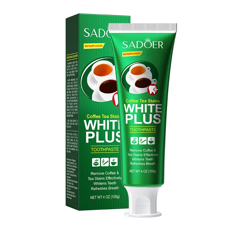 SADOER Toothpaste Removal Coffee and Tea Stain Oral Care Deep Cleaning Teeth Solidifying Gum Care Toothpaste