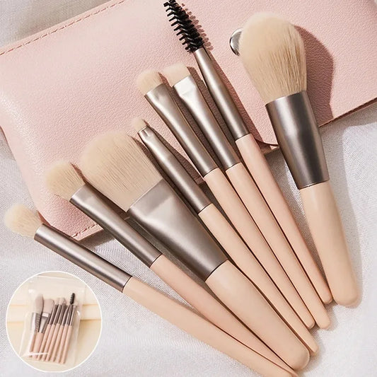 8 PCS Cosmetics Foundation Blush Powder Eyeshadow Blending Makeup Brush Soft Fluffy Makeup Brushes Beauty Tools Make Up Brushes