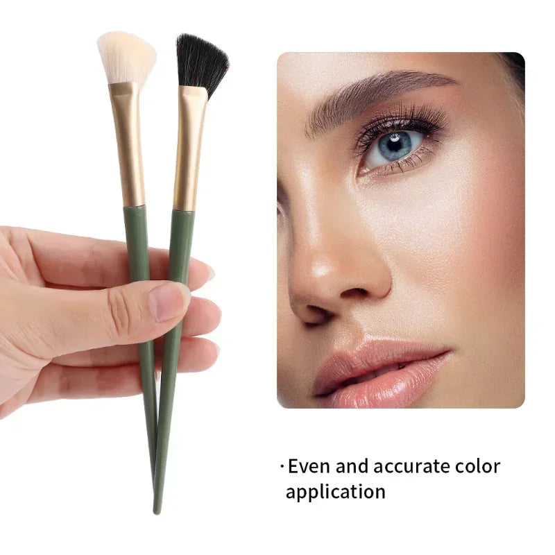 New Half Fan-shaped Nose Shadow Brush Soft Angled Flat Head Noses Contour Smudge Makeup Brushes Highlighter Blush Cosmetics Tool